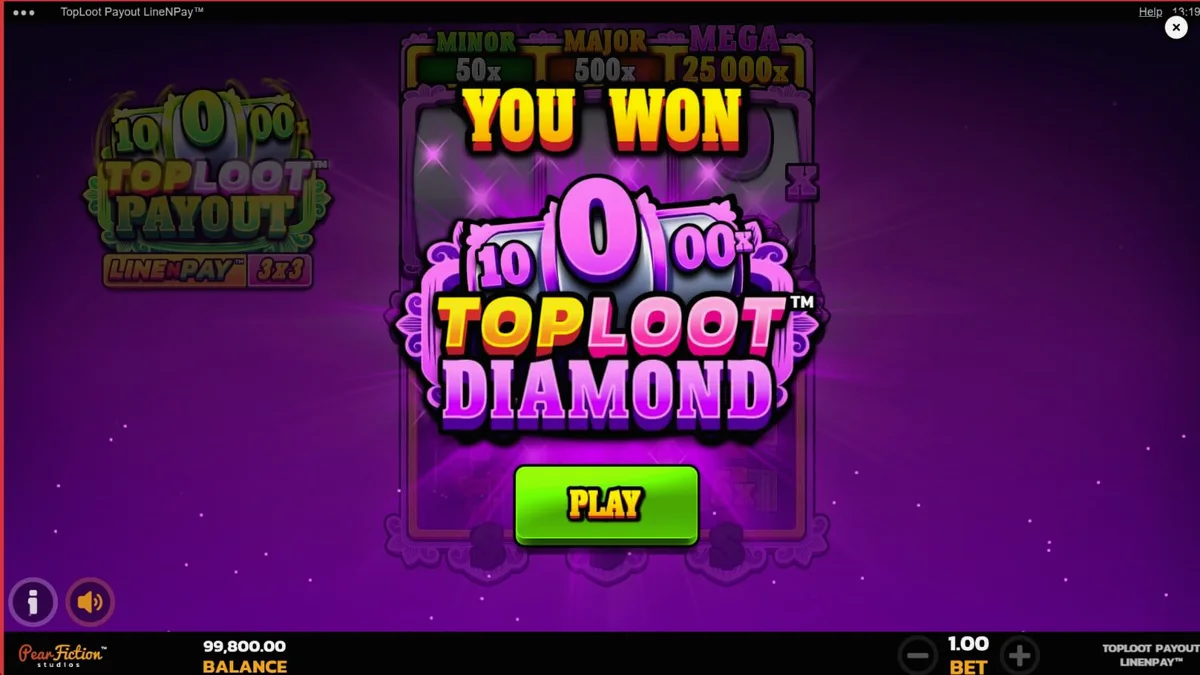 TopLoot Payout LineNPay slot mobile interface